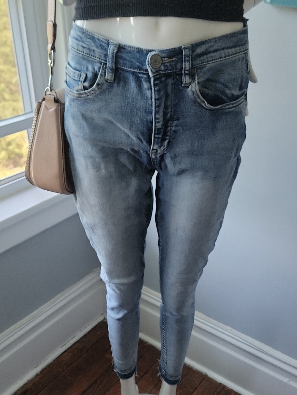 Mudd Light Blue Skinny Jeans — Washed Stretch Denim